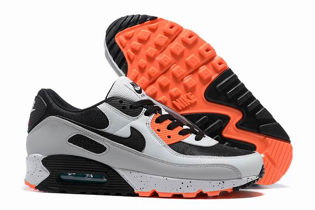Nike Air Max 90 Grey Black Orange Men's Shoes Cheap-31 - Click Image to Close